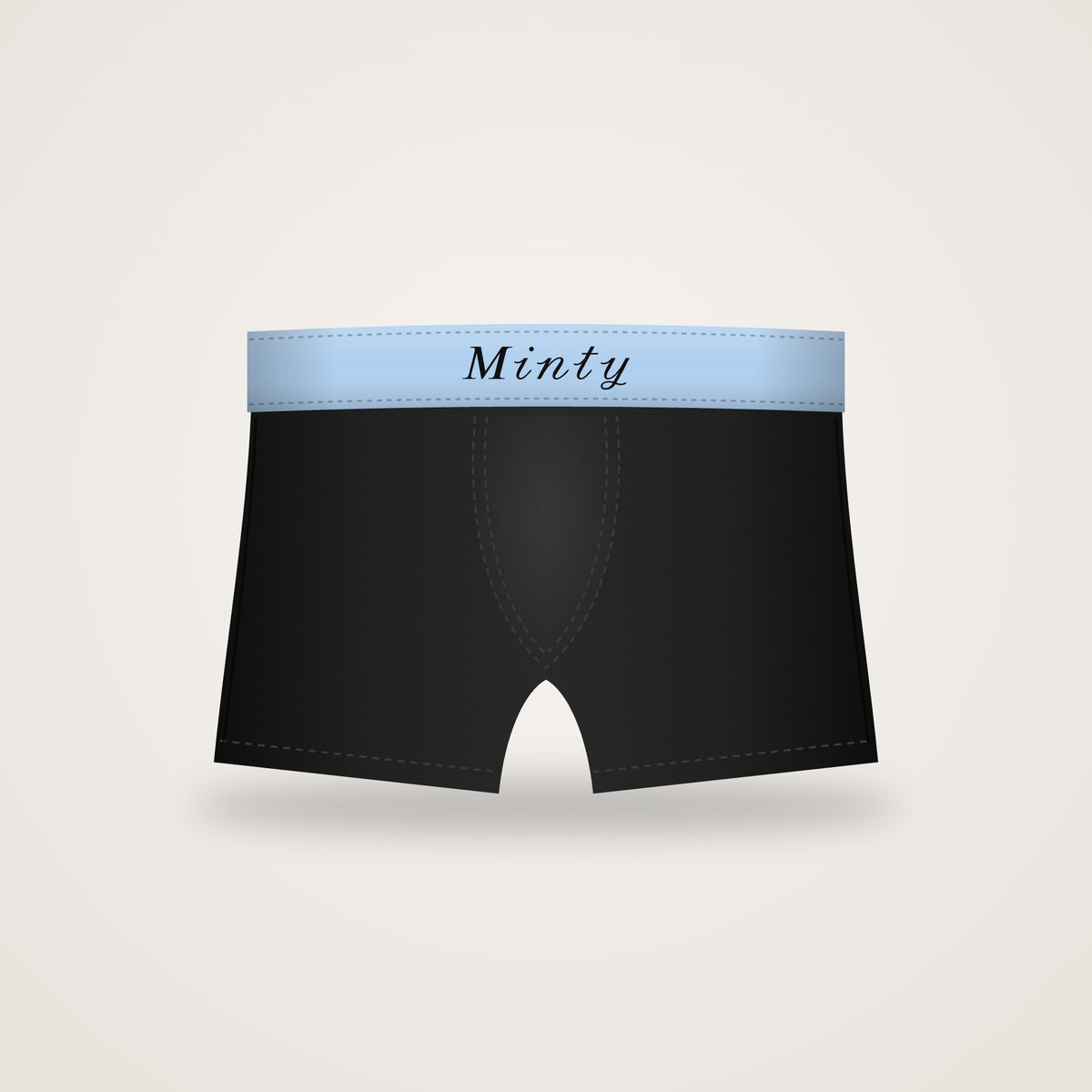 Bebek mavisi lastikli siyah Minty boxer