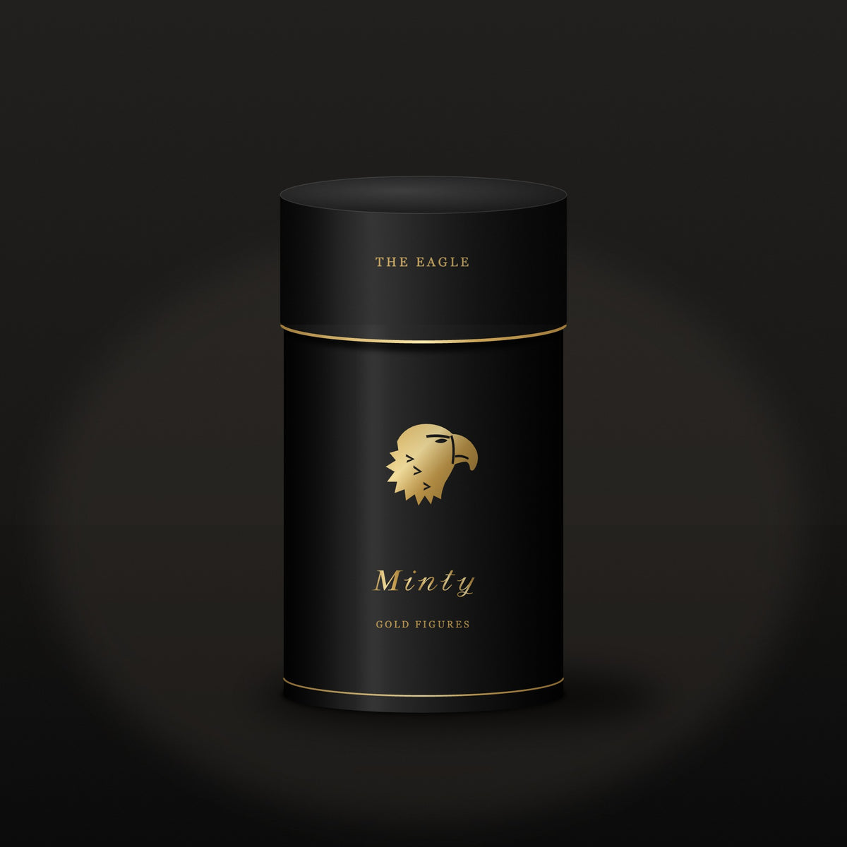 Minty Gold Figures silindir kutu, altın kartal figürü